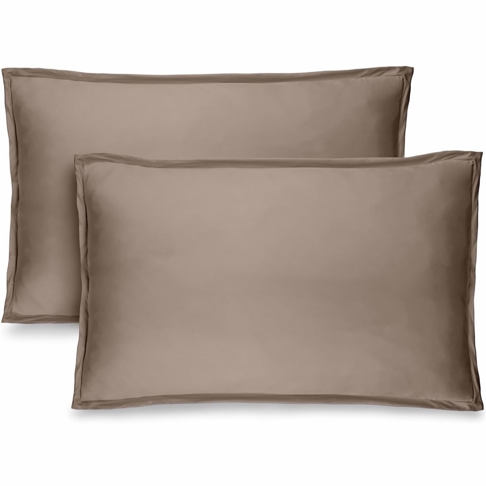 Premium 1800 Ultra-Soft Microfiber Pillow Sham Covers (Set of 2) by Bare Home